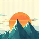 Icono de una montaña representando viajes de aventura.